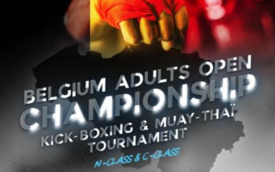 Officiële uitnodiging voor de Belgian Open voor volwassen amateurs in kickboksen en muaythai